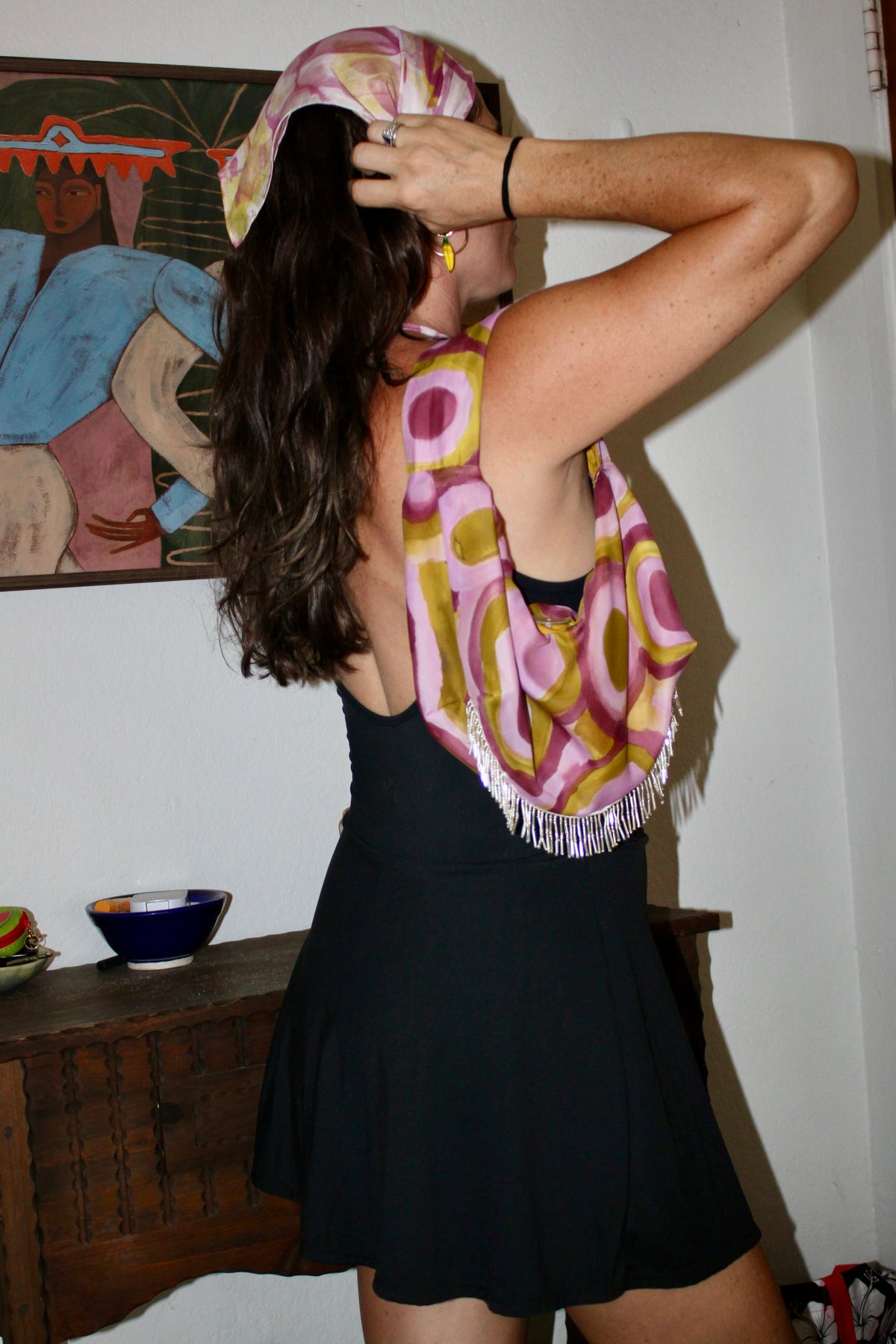MEDIUM SILK SCARF - LAVENDER GROVE