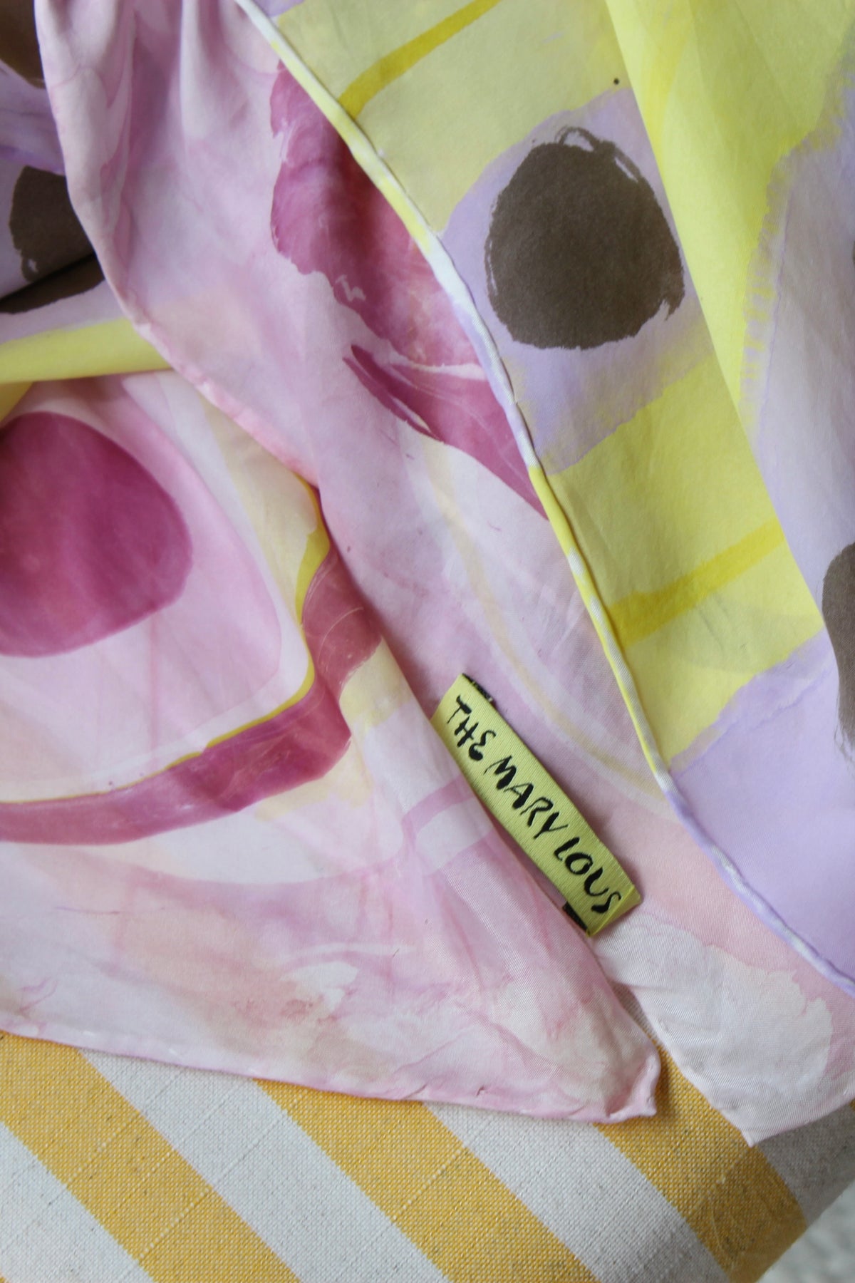LARGE SILK SCARF -LAVENDER GROVE