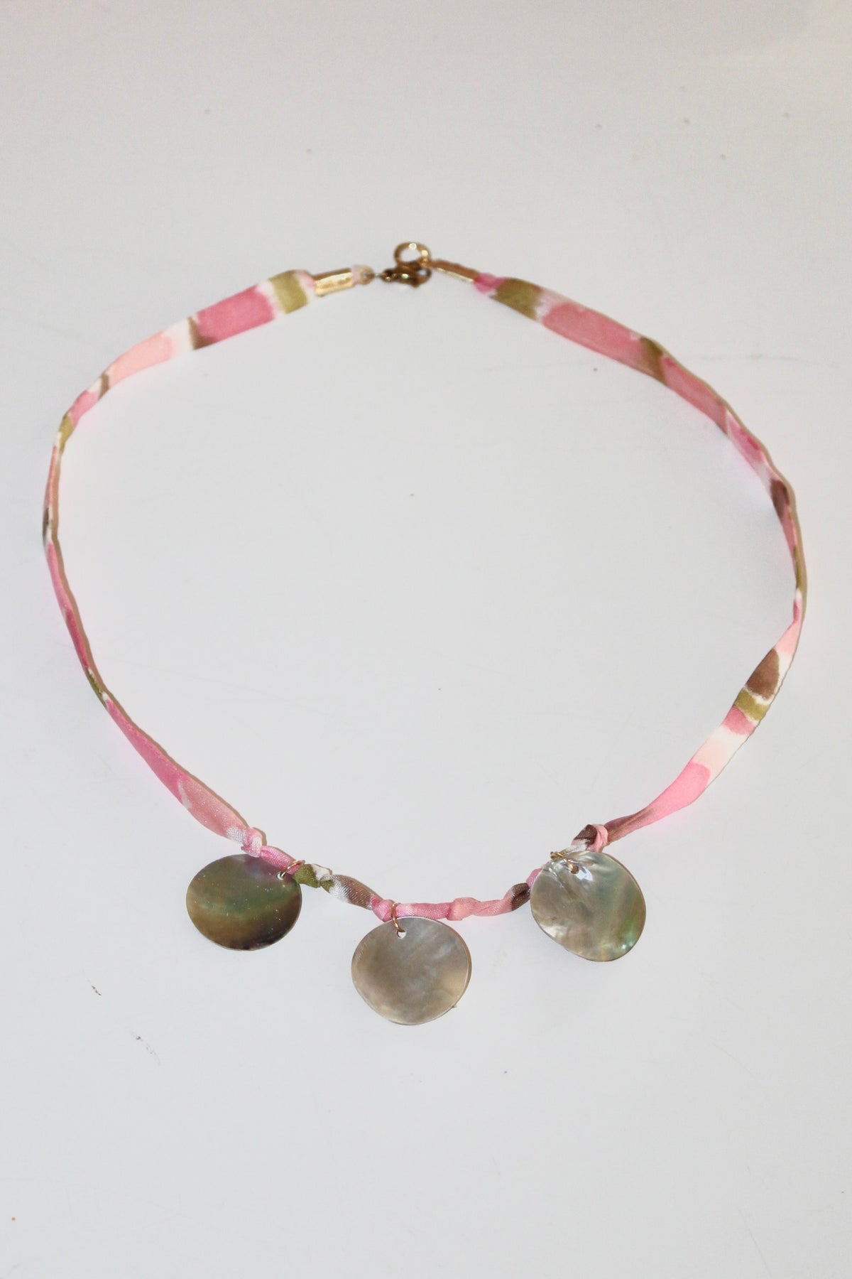 SILK NECKLACE - PEACH BELLINI