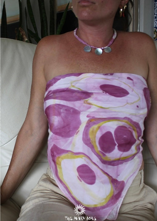 LARGE SILK SCARF -LAVENDER GROVE